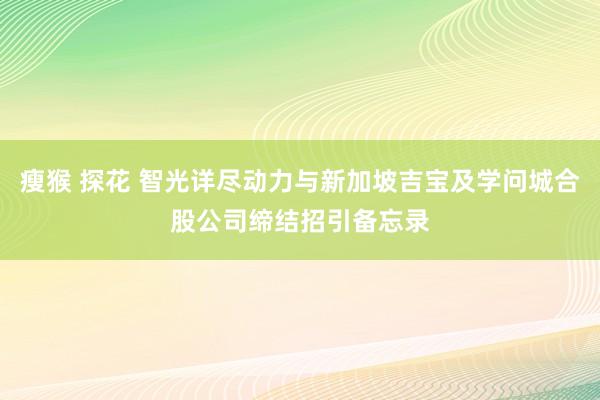 瘦猴 探花 智光详尽动力与新加坡吉宝及学问城合股公司缔结招引备忘录