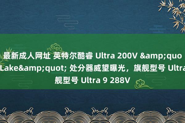 最新成人网址 英特尔酷睿 Ultra 200V &quot;Lunar Lake&quot; 处分器威望曝光，旗舰型号 Ultra 9 288V